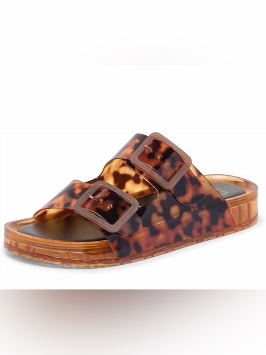 Dolce Vita Shoes - Dolce Vita Tortoiseshell Brown Double Buckle Slide Sandal